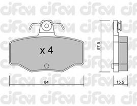 CIFAM 822-199-0 Комплект тормозных колодок,