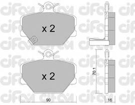 CIFAM 822-341-0 Комплект тормозных колодок,