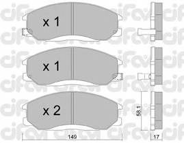 CIFAM 822-364-0 Комплект тормозных колодок,