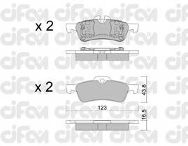 CIFAM 822-556-0 Комплект тормозных колодок,