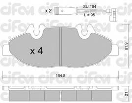 CIFAM 822-575-0K Комплект тормозных колодок,