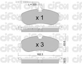 CIFAM 822-707-0 Комплект гальмівних колодок,