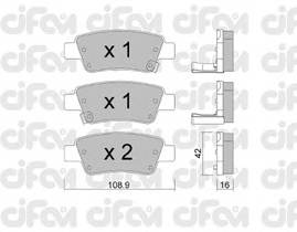 CIFAM 822-790-0 Комплект тормозных колодок,