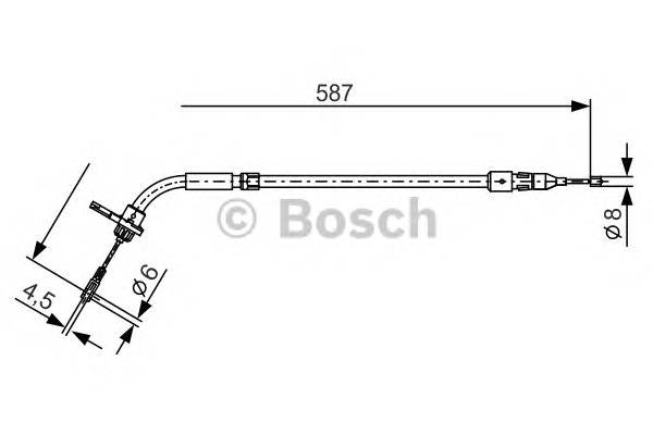 BOSCH 1 987 477 224 Трос, стоянкова гальмівна