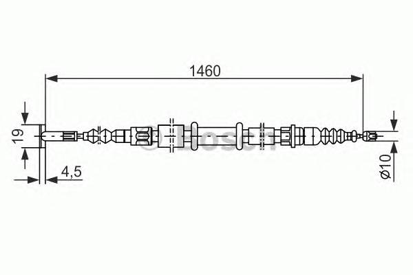 BOSCH 1 987 477 375 Трос, стояночная тормозная