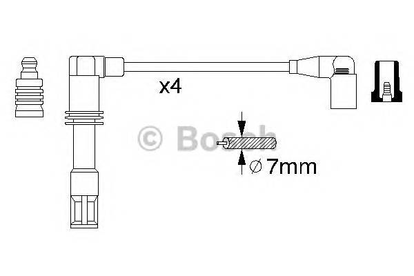 BOSCH 0 986 356 308 Комплект проводов зажигания