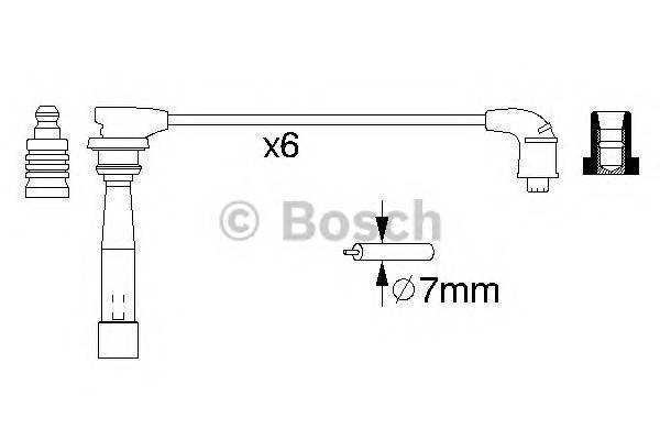 BOSCH 0 986 356 992 Комплект дротів запалювання