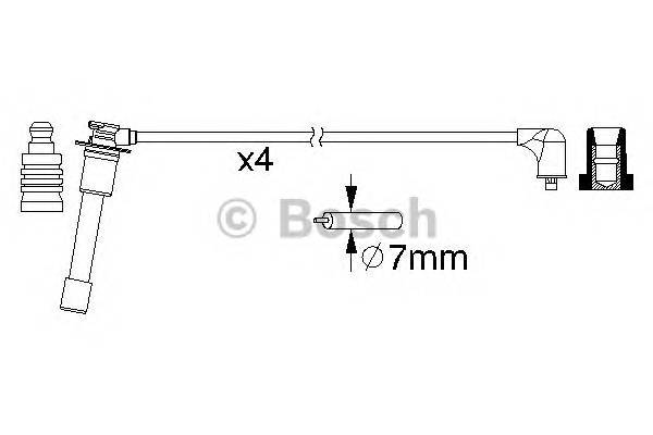 BOSCH 0 986 357 149 Комплект дротів запалювання