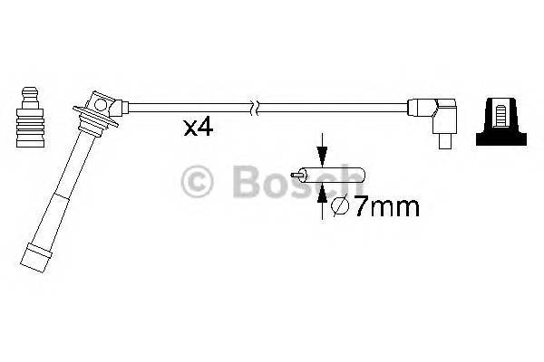 BOSCH 0 986 357 198 Комплект проводов зажигания