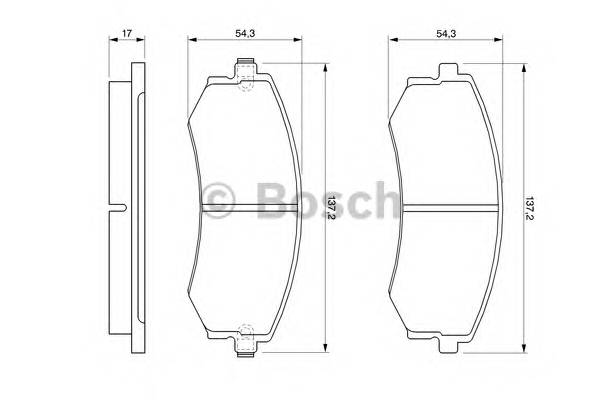 BOSCH 0 986 424 215 Комплект тормозных колодок,