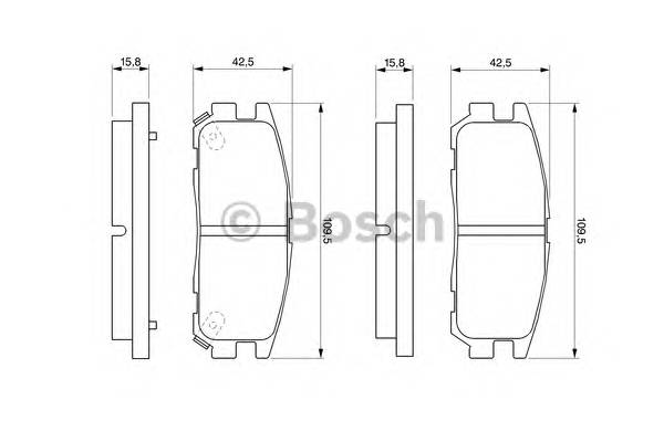 BOSCH 0 986 424 367 Комплект гальмівних колодок,