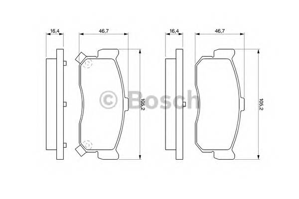 BOSCH 0 986 461 144 Комплект гальмівних колодок,