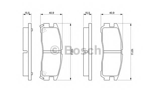 BOSCH 0 986 461 145 Комплект гальмівних колодок,