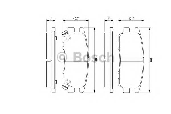 BOSCH 0 986 461 768 Комплект тормозных колодок,