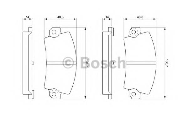 BOSCH 0 986 463 490 Комплект гальмівних колодок,