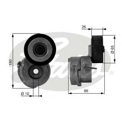 GATES T38440 Натяжной ролик, поликлиновой