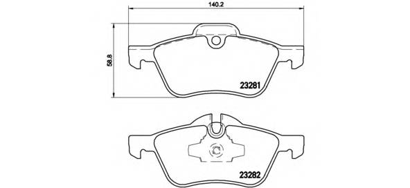 BREMBO P 06 030 Комплект тормозных колодок,