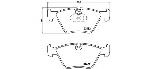 BREMBO P 06 043 Комплект гальмівних колодок,