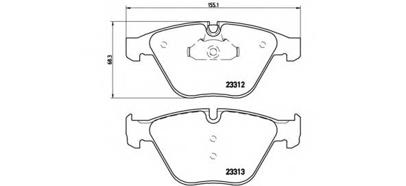 BREMBO P 06 054 Комплект гальмівних колодок,