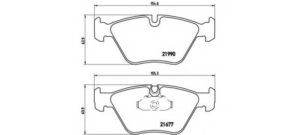 BREMBO P 06 065 Комплект тормозных колодок,