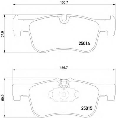 BREMBO P 06 078 Комплект гальмівних колодок,