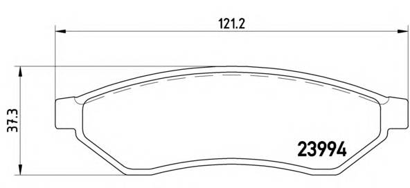 BREMBO P 10 008 Комплект тормозных колодок,