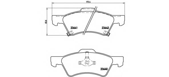 BREMBO P 11 015 Комплект тормозных колодок,