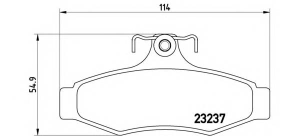 BREMBO P 15 005 Комплект гальмівних колодок,