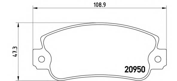 BREMBO P 23 021 Комплект тормозных колодок,