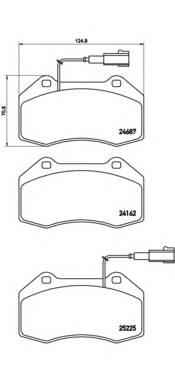 BREMBO P 23 139 Комплект тормозных колодок,