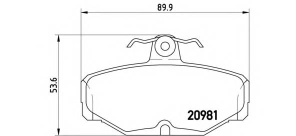 BREMBO P 24 018 Комплект тормозных колодок,