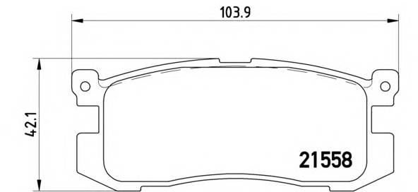 BREMBO P 24 025 Комплект тормозных колодок,