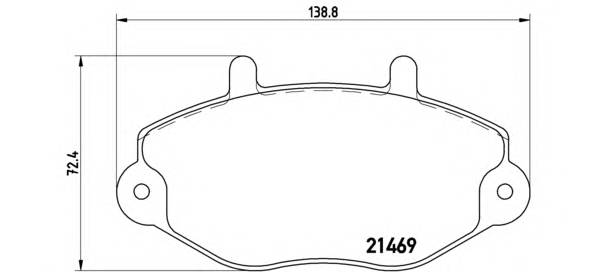 BREMBO P 24 033 Комплект гальмівних колодок,