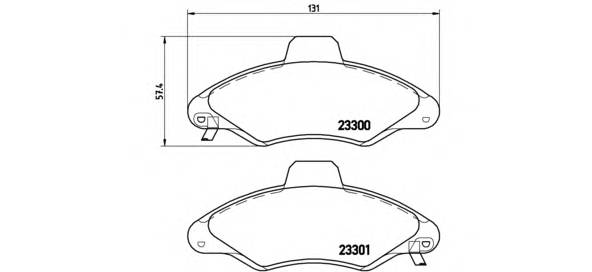 BREMBO P 24 045 Комплект тормозных колодок,