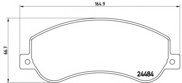 BREMBO P 24 064 Комплект гальмівних колодок,