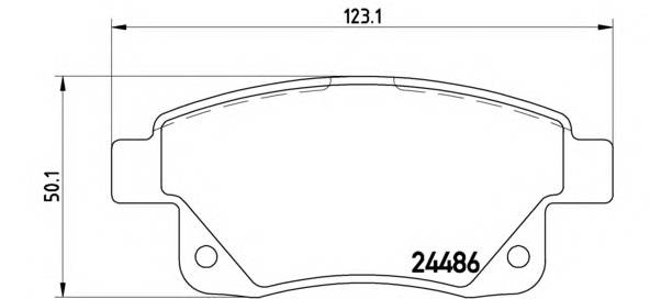 BREMBO P 24 066 Комплект тормозных колодок,