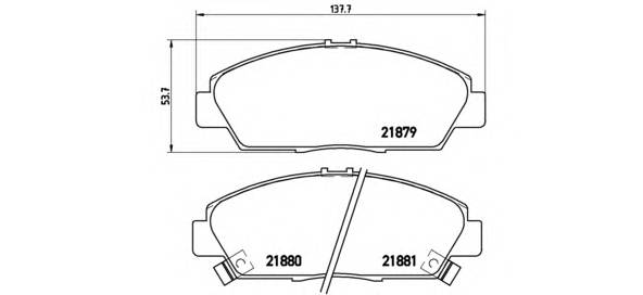 BREMBO P 28 021 Комплект гальмівних колодок,