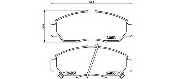 BREMBO P 28 047 Комплект тормозных колодок,