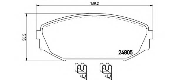 BREMBO P 28 049 Комплект тормозных колодок,