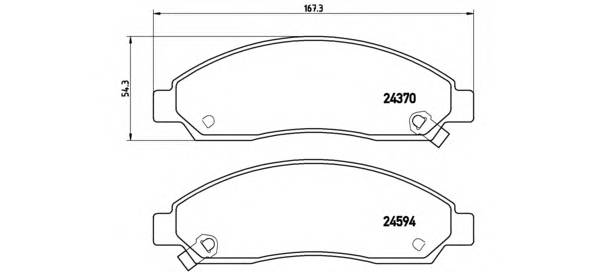 BREMBO P 34 005 Комплект тормозных колодок,