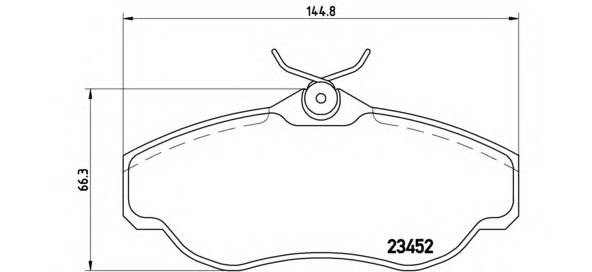 BREMBO P 44 008 Комплект тормозных колодок,