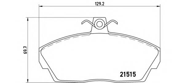 BREMBO P 44 010 Комплект гальмівних колодок,