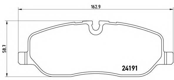 BREMBO P 44 014 Комплект гальмівних колодок,