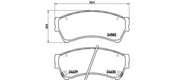 BREMBO P 49 039 Комплект гальмівних колодок,