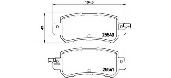 BREMBO P 49 047 Комплект тормозных колодок,