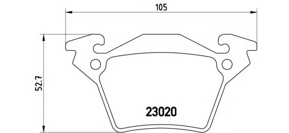 BREMBO P 50 032 Комплект тормозных колодок,