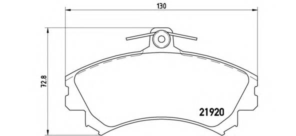 BREMBO P 50 055 Комплект тормозных колодок,