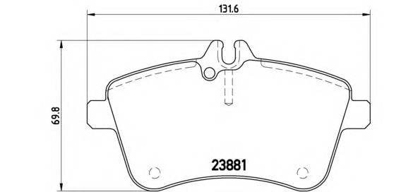 BREMBO P 50 057 Комплект тормозных колодок,