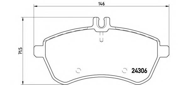 BREMBO P 50 067 Комплект тормозных колодок,