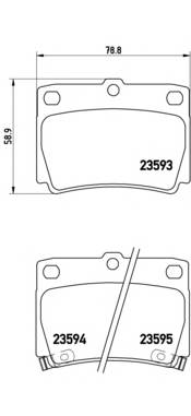 BREMBO P 54 026 Комплект гальмівних колодок,